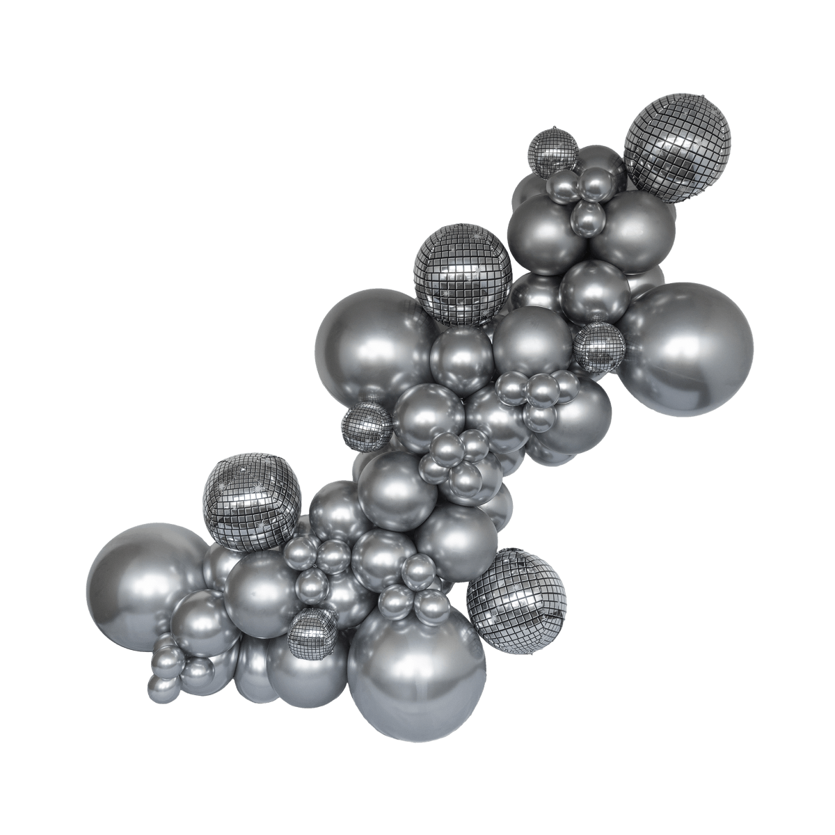 Silver Ball Balloon Garland Kit