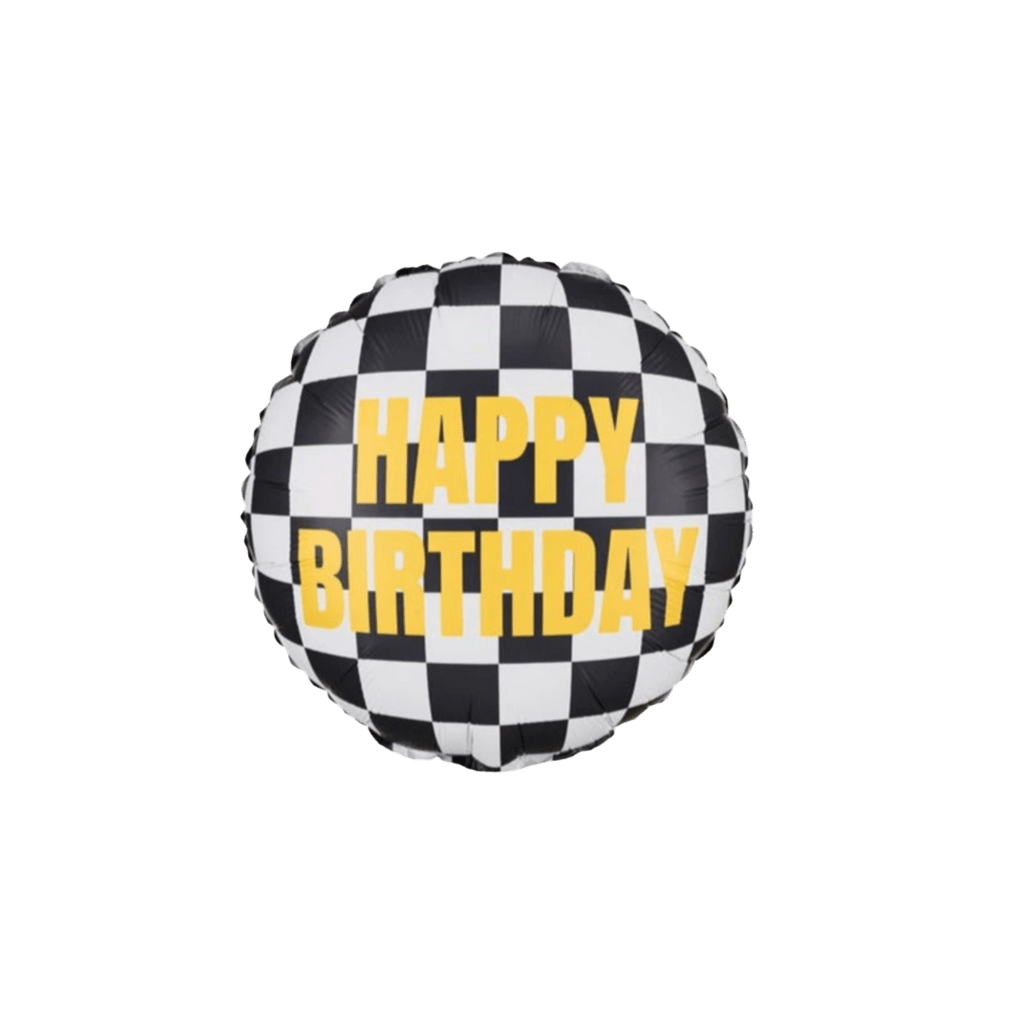 Raceflag Happy Birthday Balloon