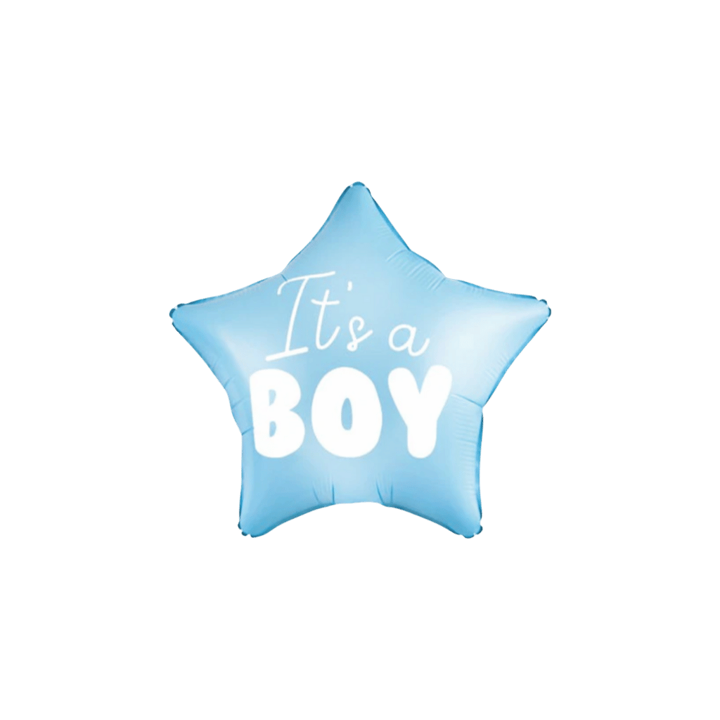 It's a Boy Blue Star Balloon