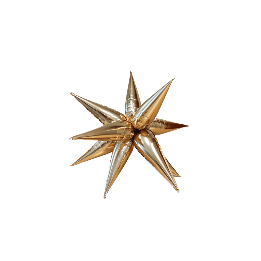 Gold Starburst Balloon