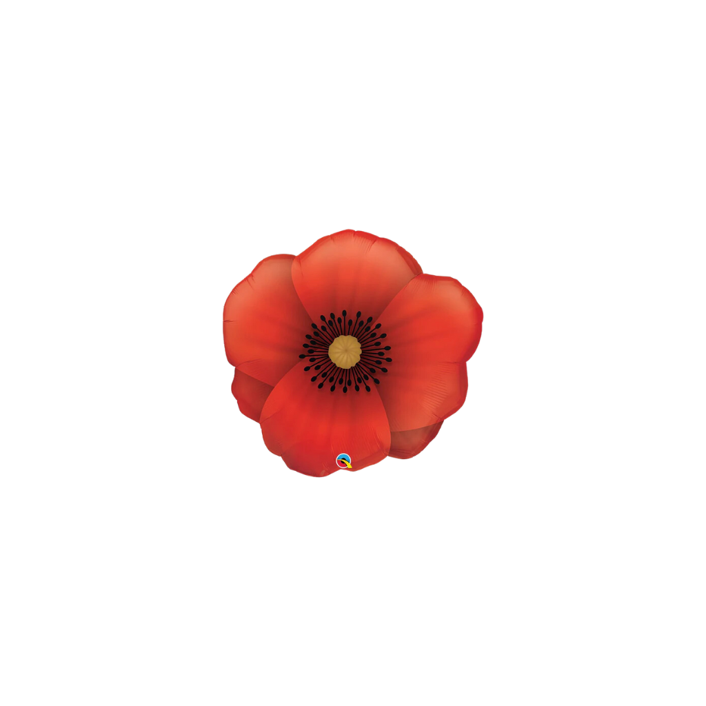 Poppy Foil Balloon
