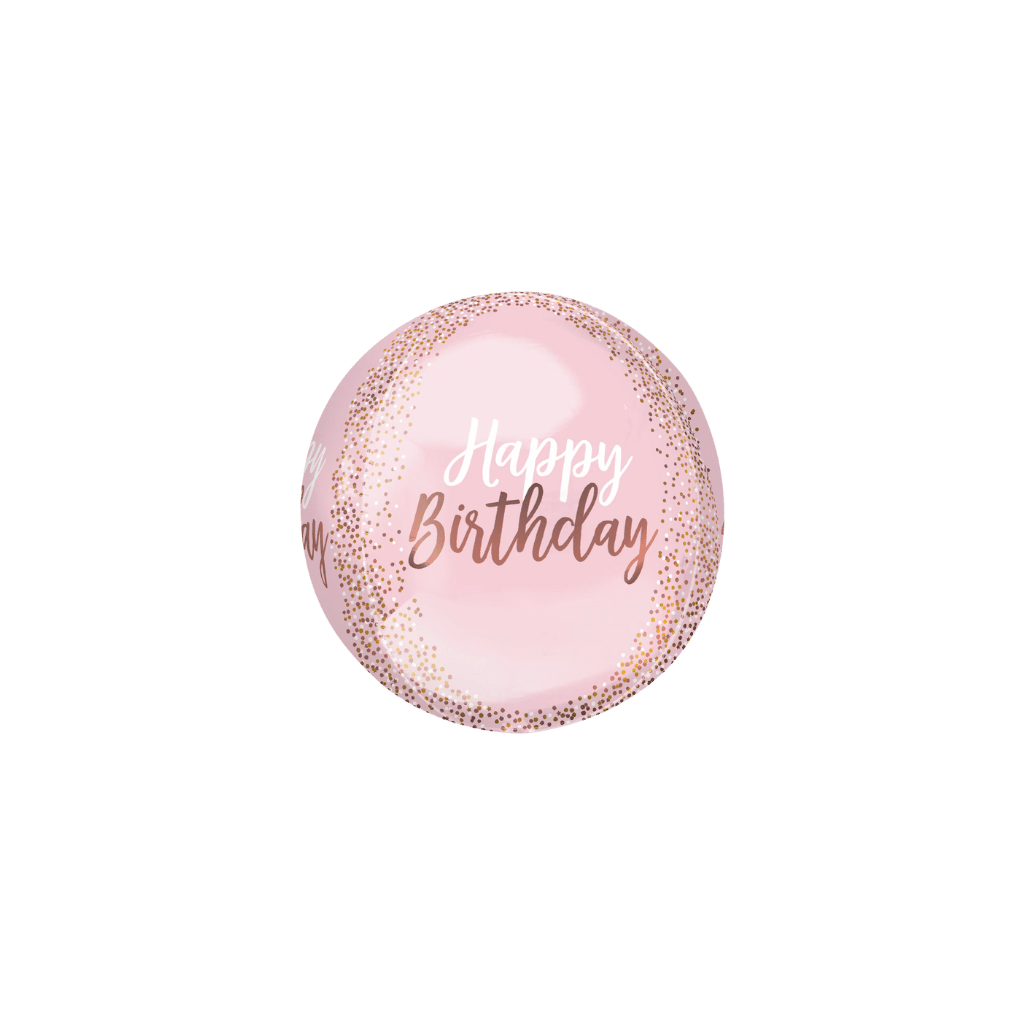 Blush Birthday Orbz Balloon