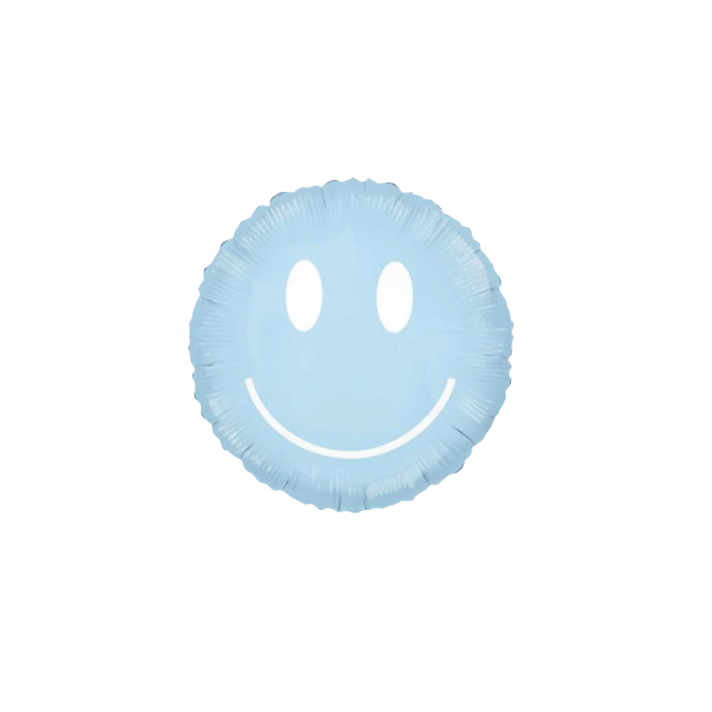 Blue Smiley Face Balloon