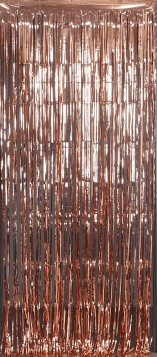 Rose Gold Foil Fringe Curtain