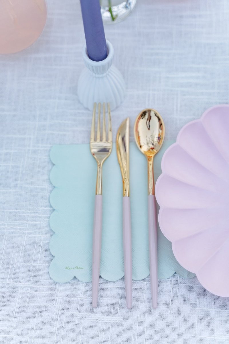 Pink & White Utensils