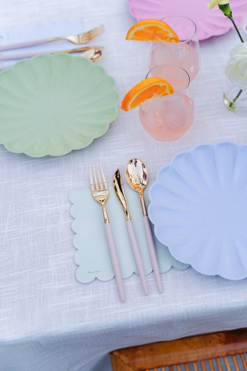 Pink & White Utensils