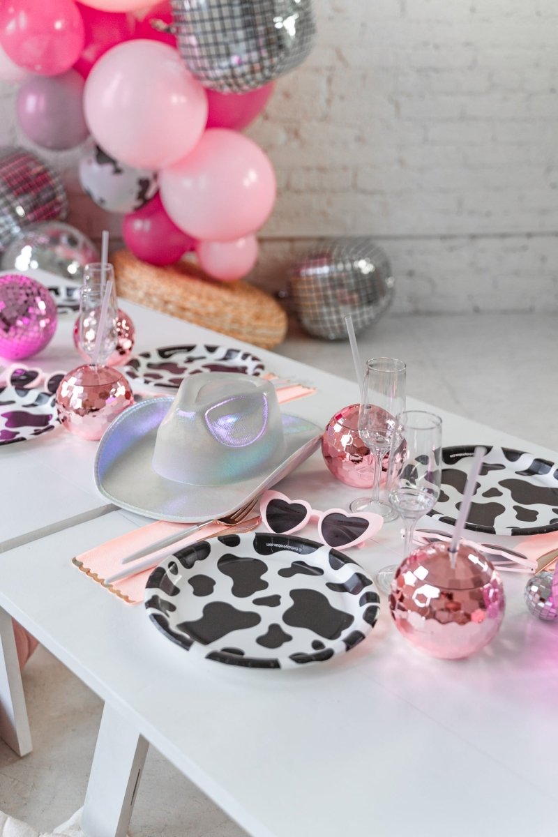 Cow Plates (Set of 8) | Cow Print Plates | Bashify Event Co.