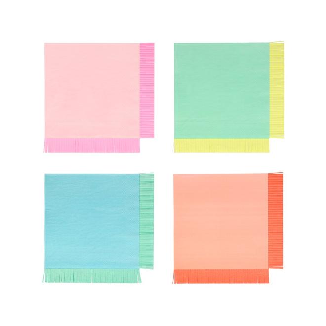 Neon Fringe Napkin (Set of 20)