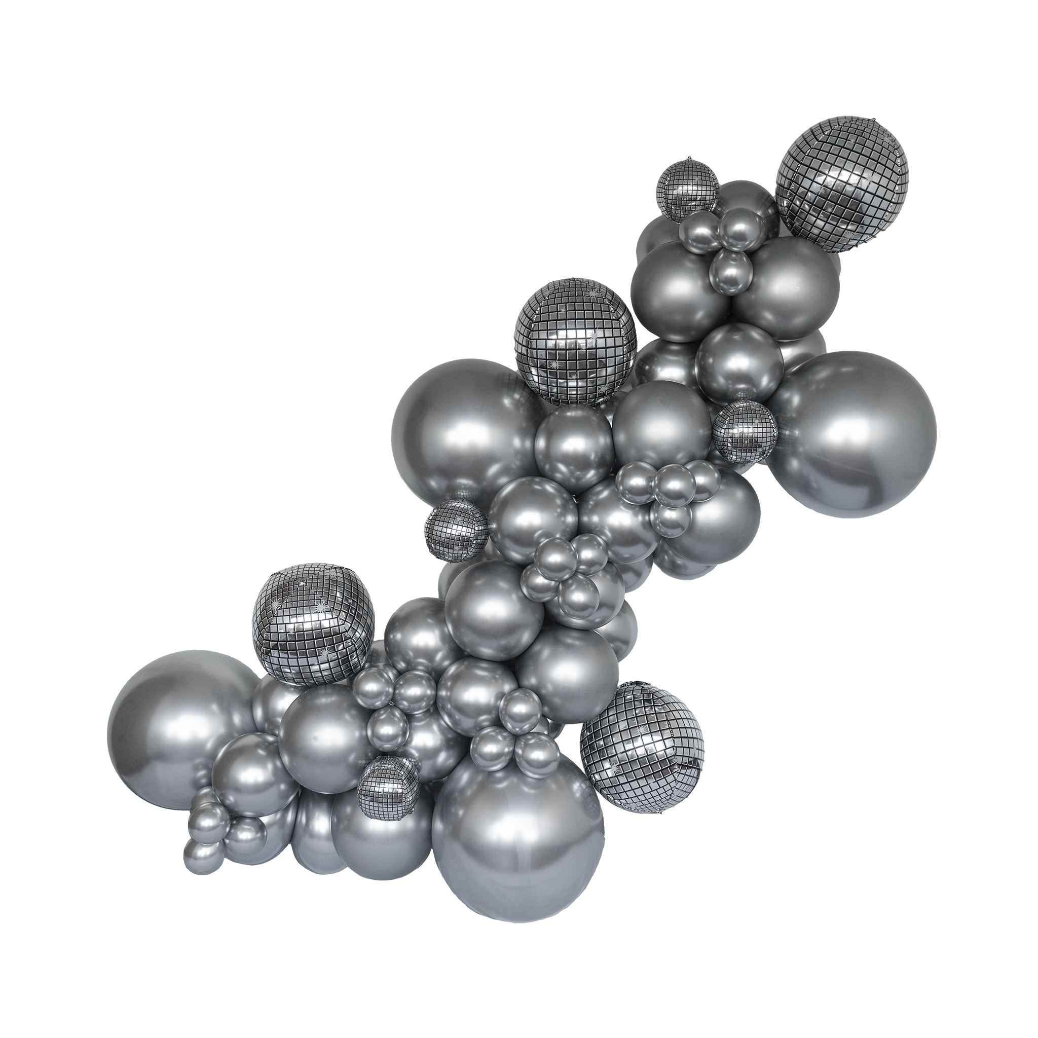 Silver Ball Balloon Garland Kit