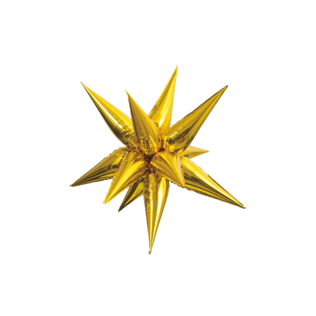 Gold Starburst Balloon