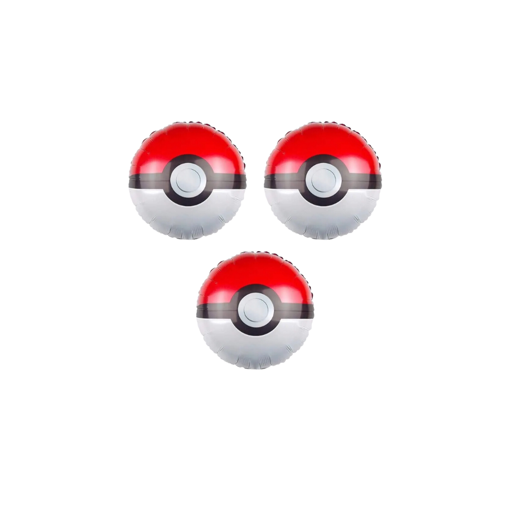 PokeBall Balloons (Set of 3)