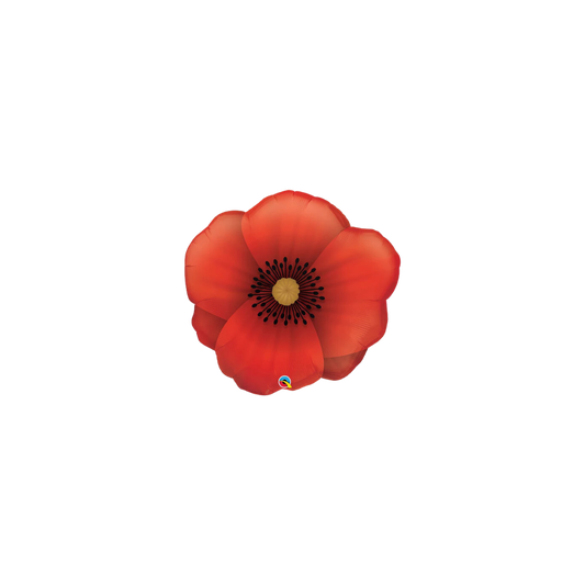 Poppy Foil Balloon