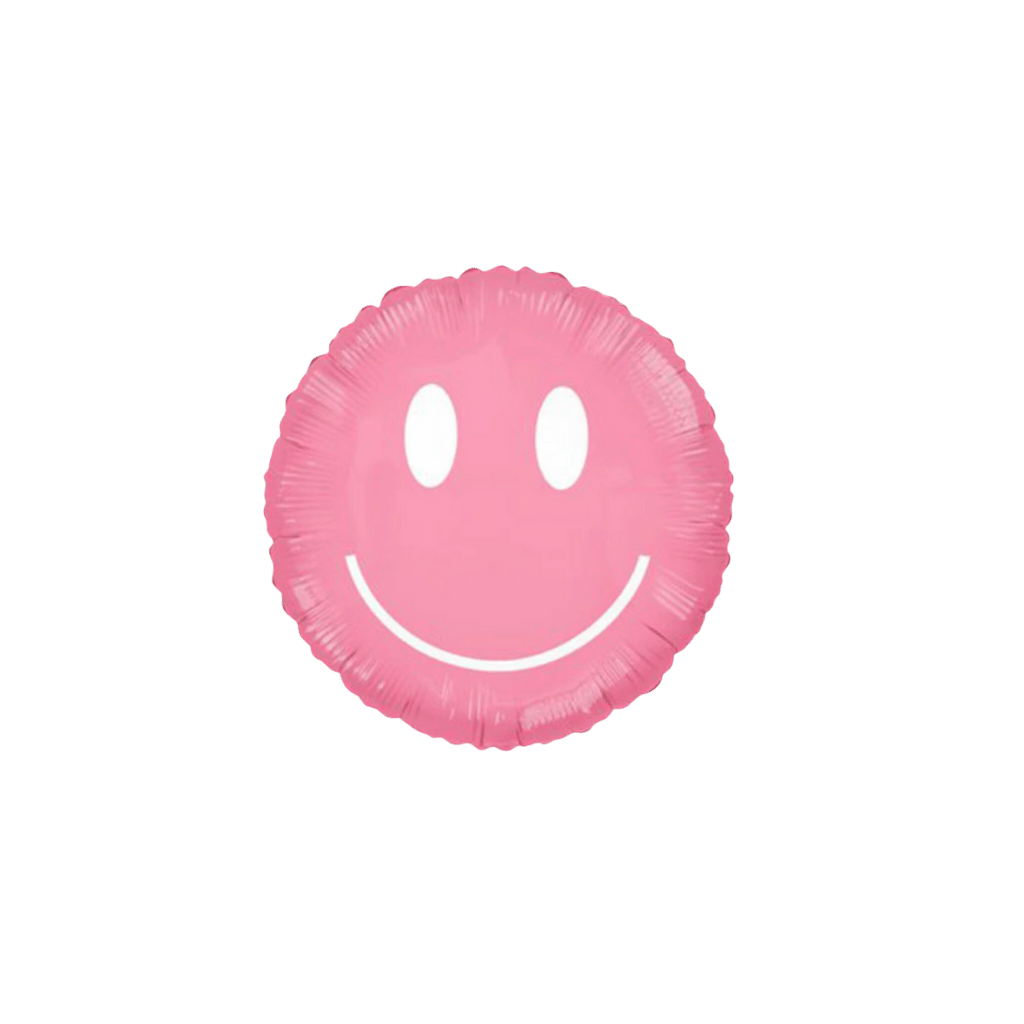 Pink Smiley Face Balloon