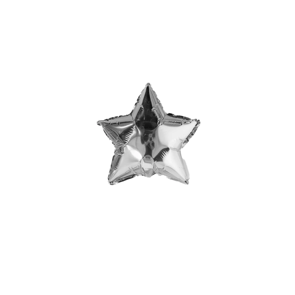 Silver Star Foil Balloon