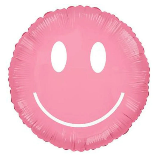 Pink Smiley Face Balloon
