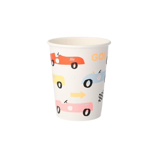 Racecar Cups with Straws-Set of 8 | Race Car Cups | Bashify Event Co.